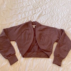 ATHLETA brown crop sweatshirt, size small petite